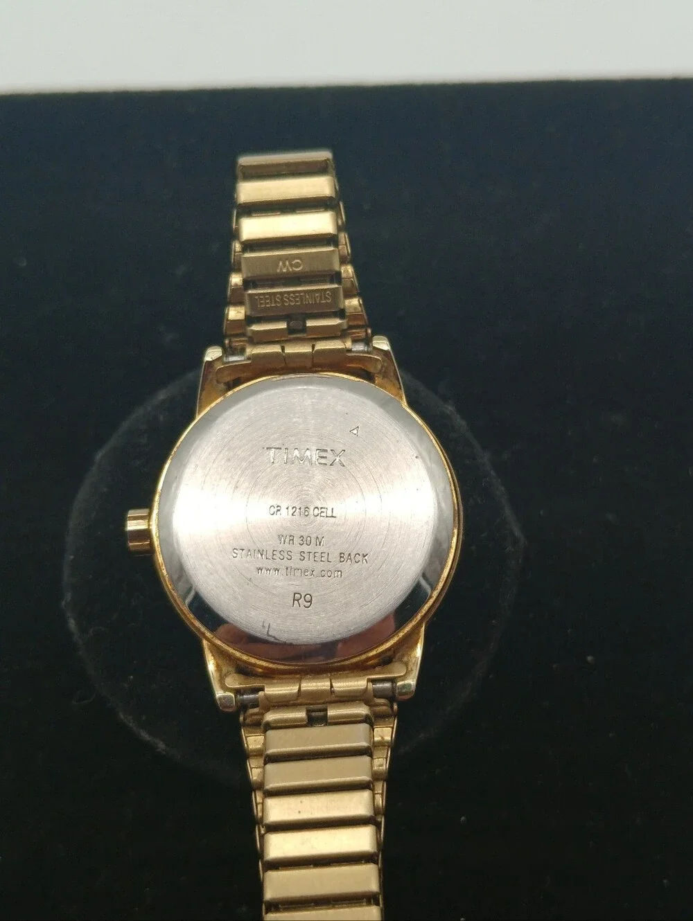 Timex Gold Tone Indiglo Round Face Watch